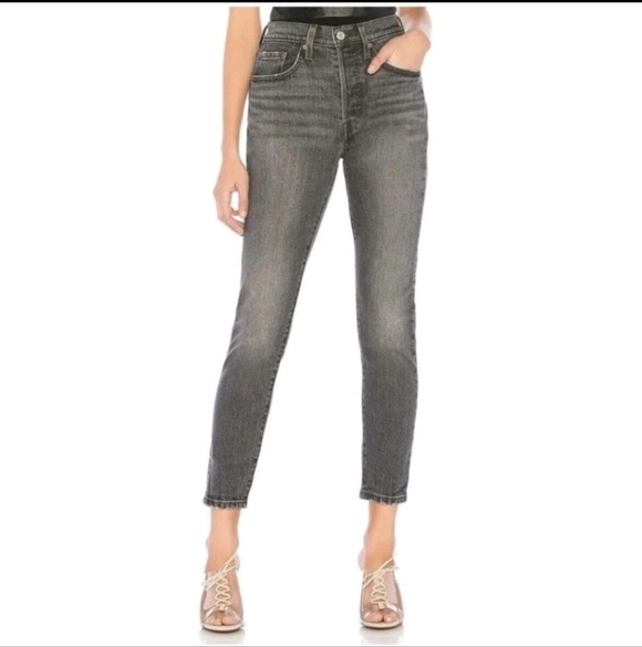 Levi's Denim - Levi's 501 S Skinny Gray Wash Buttonfly Jeans Women's Size Waist 25